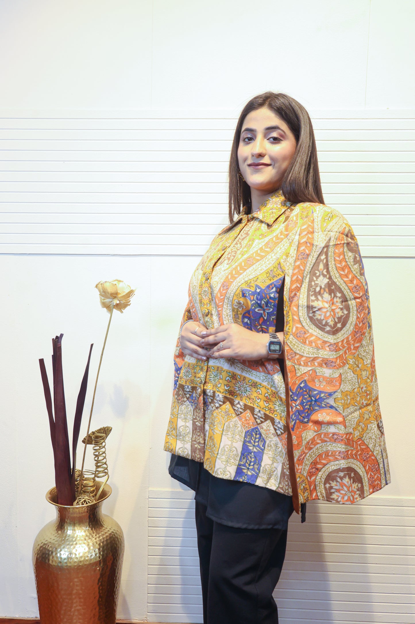 Kalamkari Cape Coat