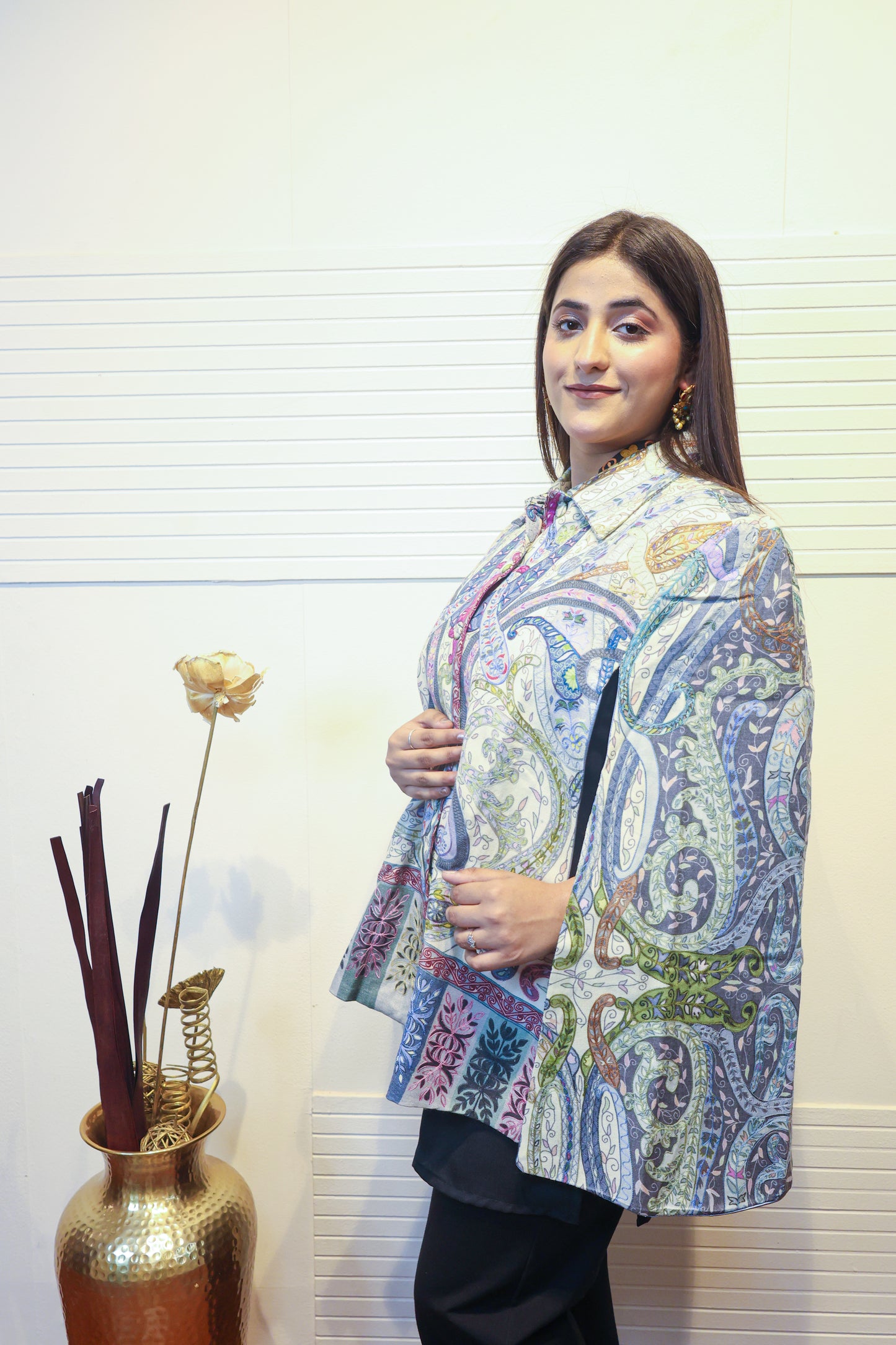 Kalamkari Cape Coat
