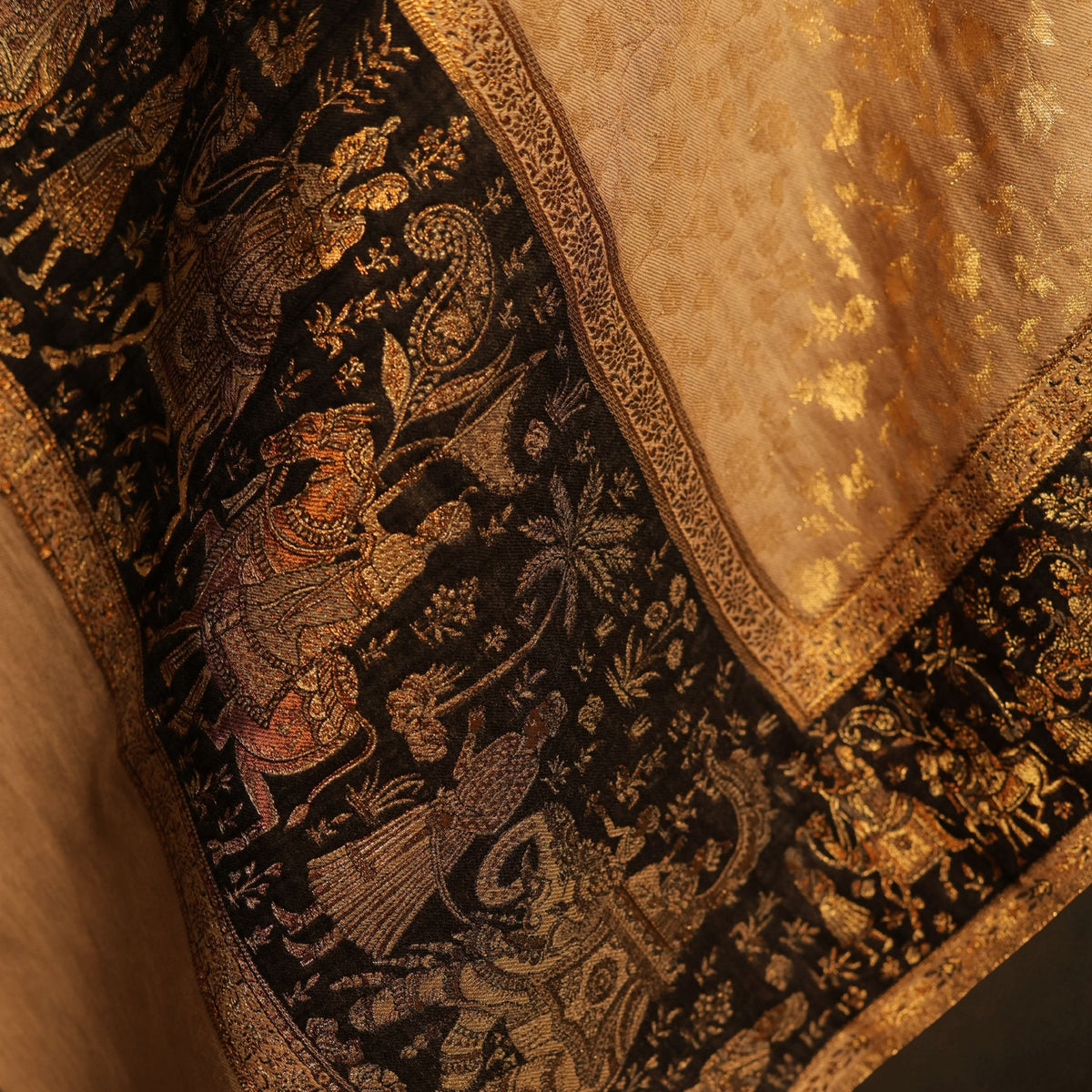 Zari Kani Doli Baraat Border Shawl