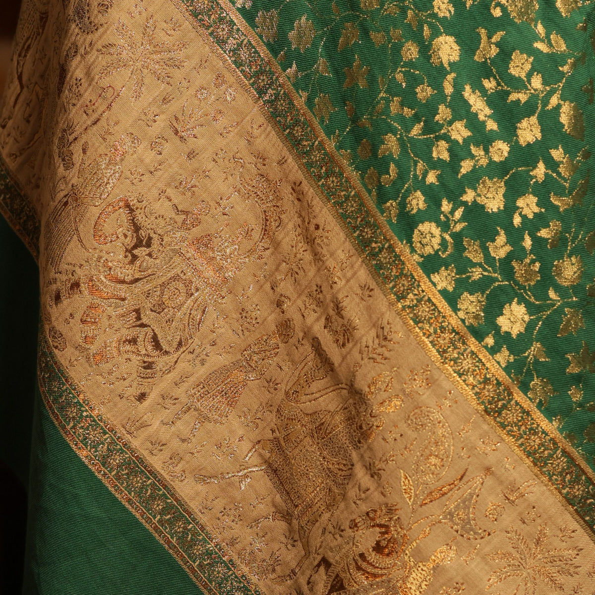 Zari Kani Doli Baraat Border Shawl
