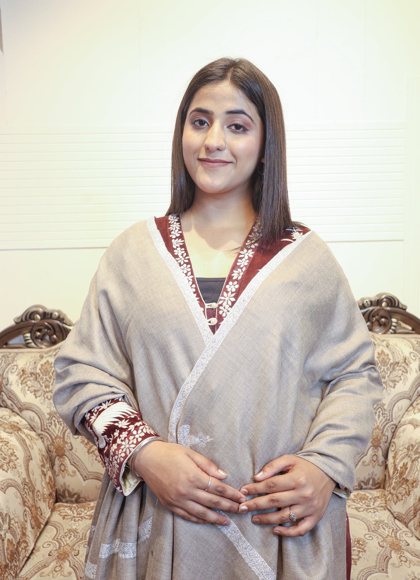 Pashmina Handmade Border Shawl