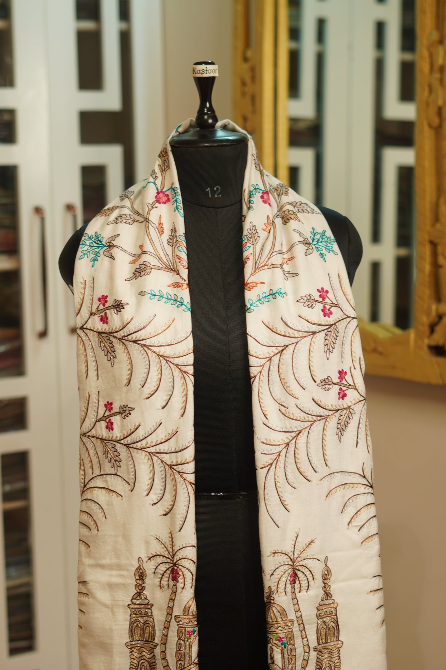 Handmade Kalamkari Gents Size Pashmina Shawl