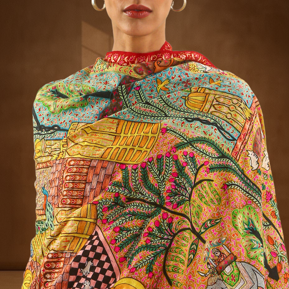 Pashmina Kalamkari Shawl