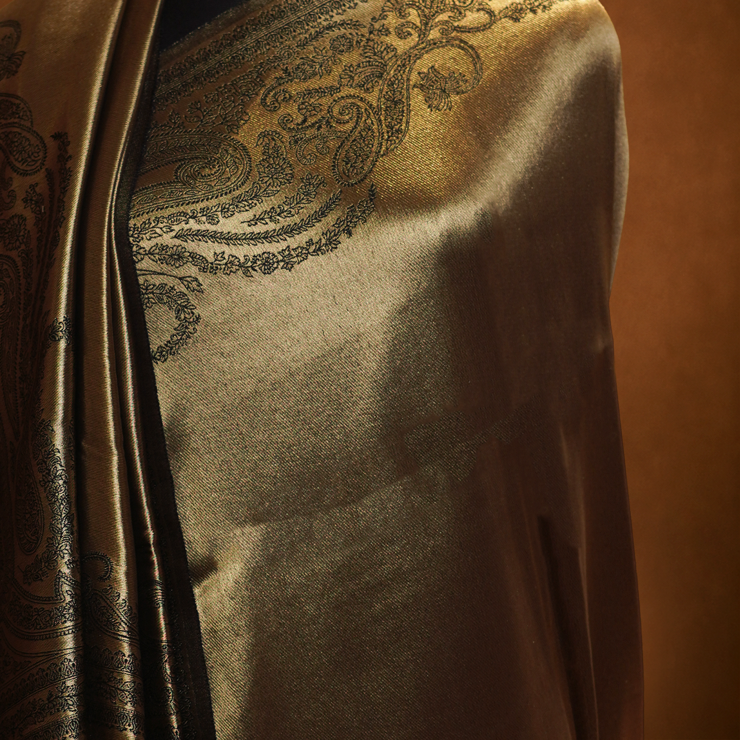 Moonlight Self Design Border Kani Shawl