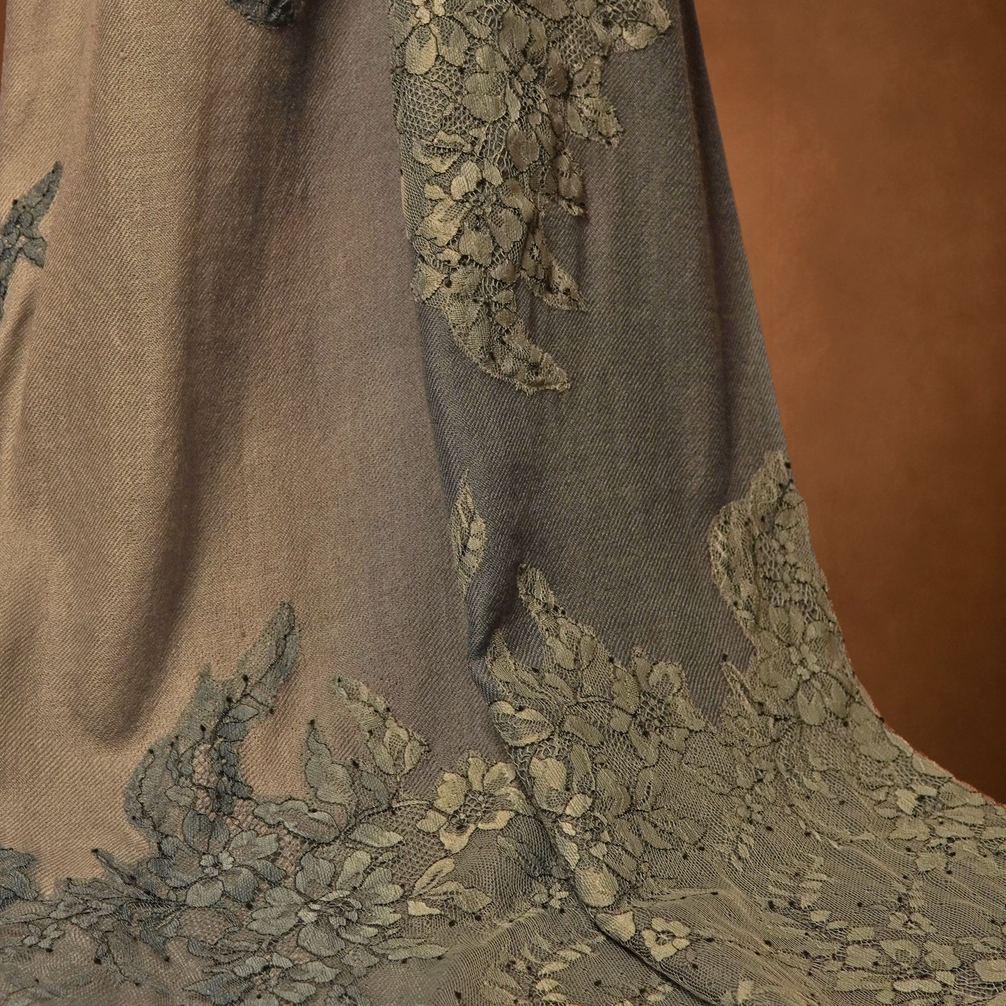 Valentino Lace Fine Wool Stole
