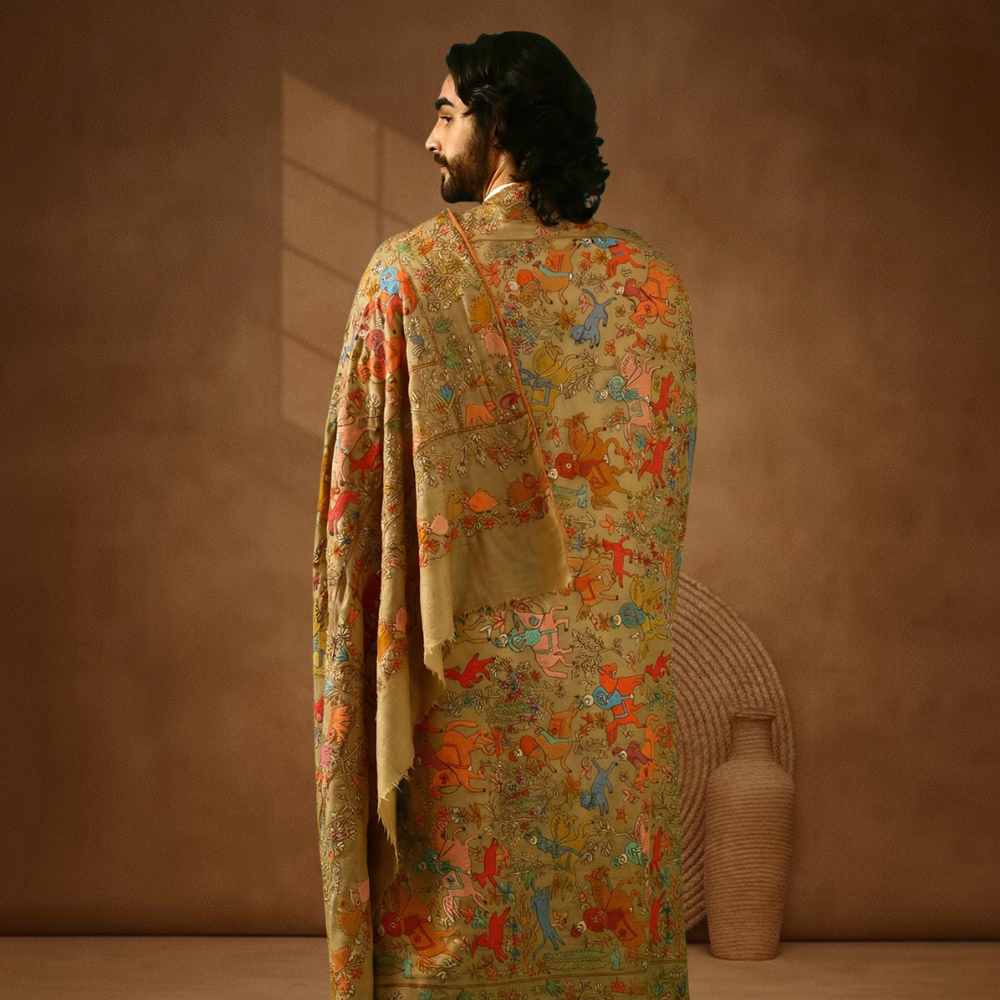 Pashmina Mens Shawl - Shikargah