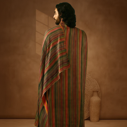 Mens Shawl - Multicolour Stripe