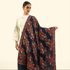 Handmade Kalamkari Shawl - Navy Blue Base