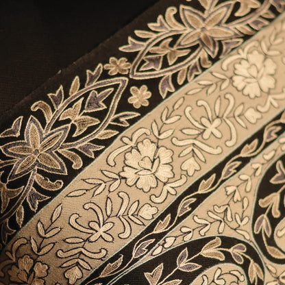 Kalamkari Black & White Pashmina Shawl
