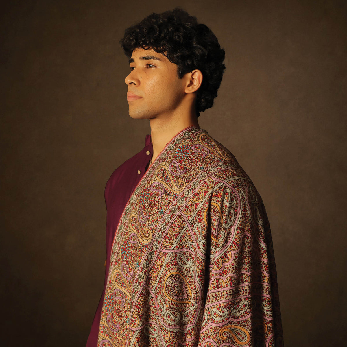 Mens Natural Pashmina Shawl