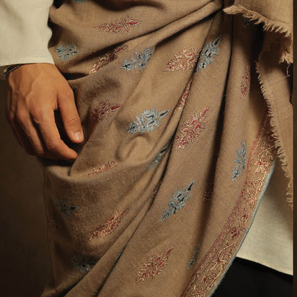 Mens Beige Pashmina Shawl