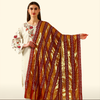 Pashmina Zari Stripes Shawl With Sozni Panel Embroidery - Gold