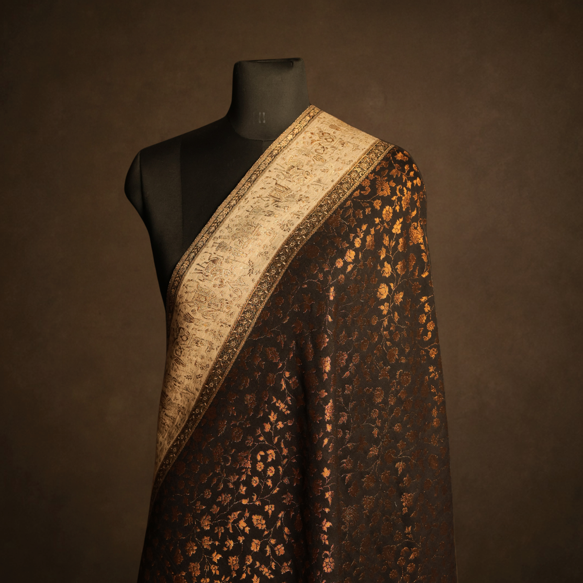 Zari Kani Doli Baraat Border Shawl