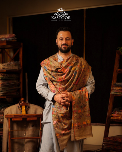 Paintless Kalamkari Gents Shikargah Shawl