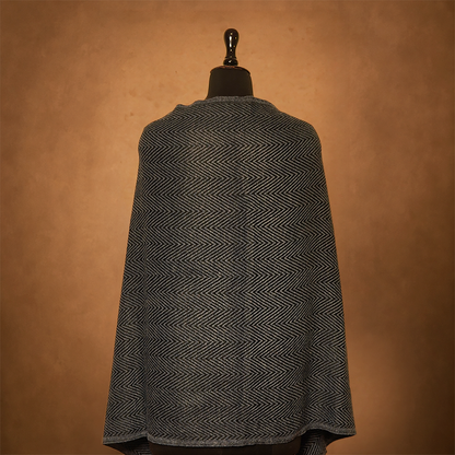 Woollen Stole - Charcoal