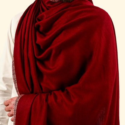 Pashmina Sozni Embroidery Shawl - Ember