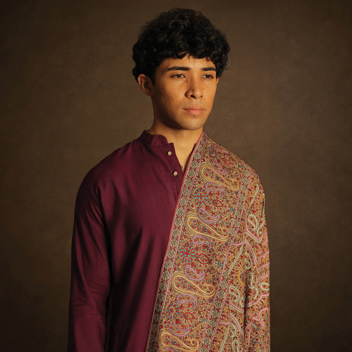 Mens Natural Pashmina Shawl