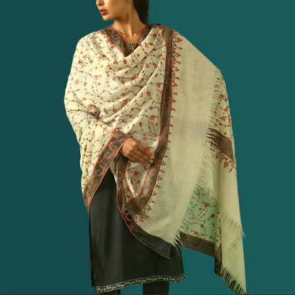 Pashmina Sozni Embroidery Shawl - Ember Vine