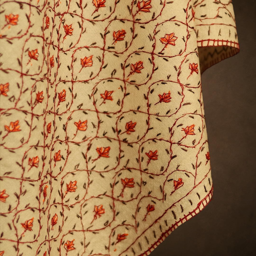 Handmade Sozni Jali Stole