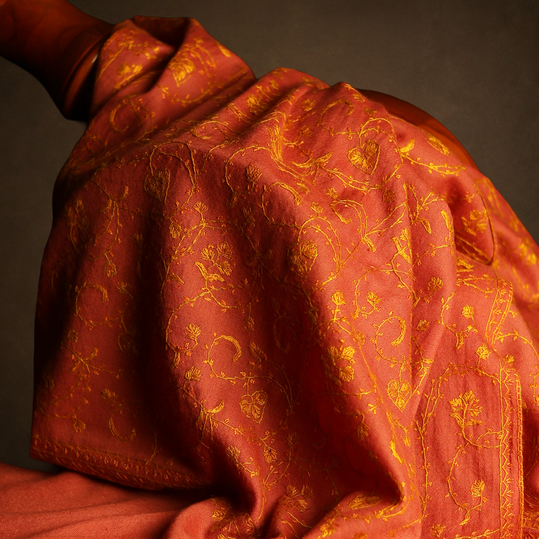 Handmade Sozni Jali Stole