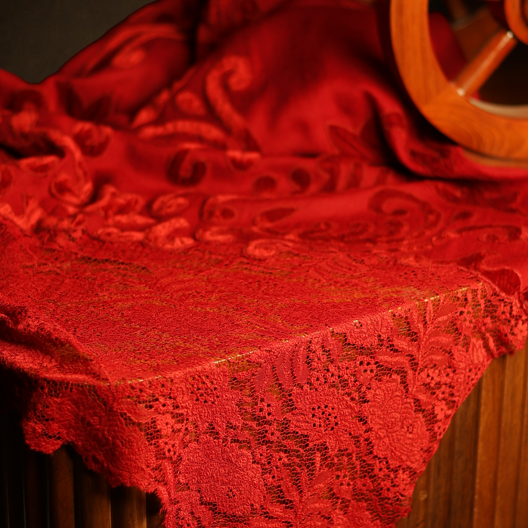 French Lace Cut Work Stole