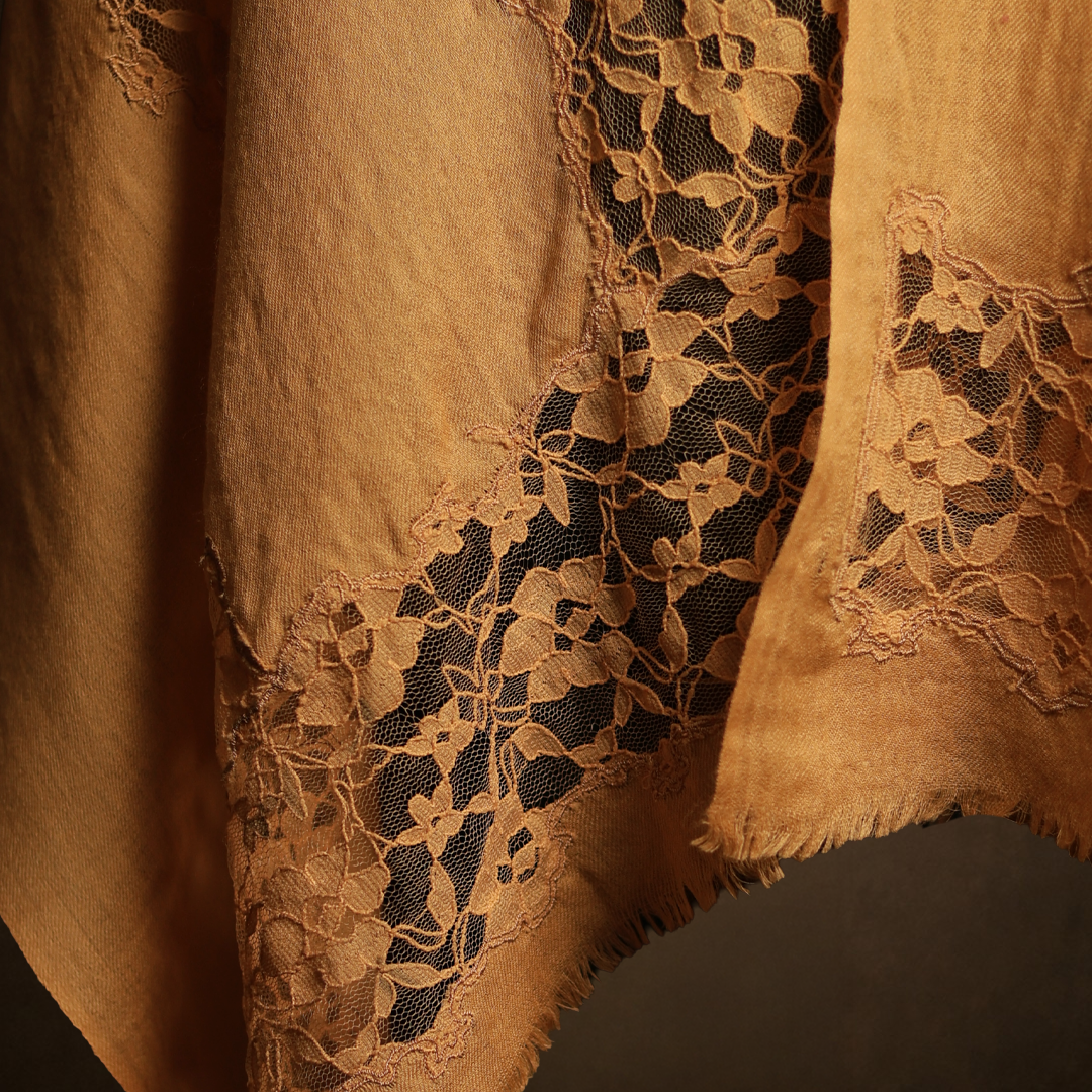 French Lace Cut Work Stole