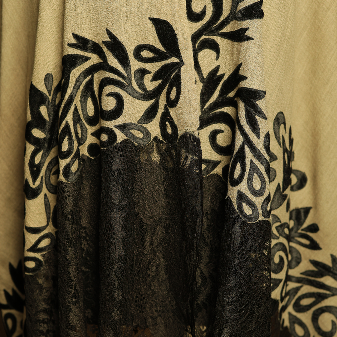 French Lace Cut Work Stole