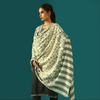 Cashmere Wool Kalamkari Intricate Embroidery Shawl - Sage