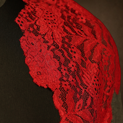 Valentino 4-side lace stole