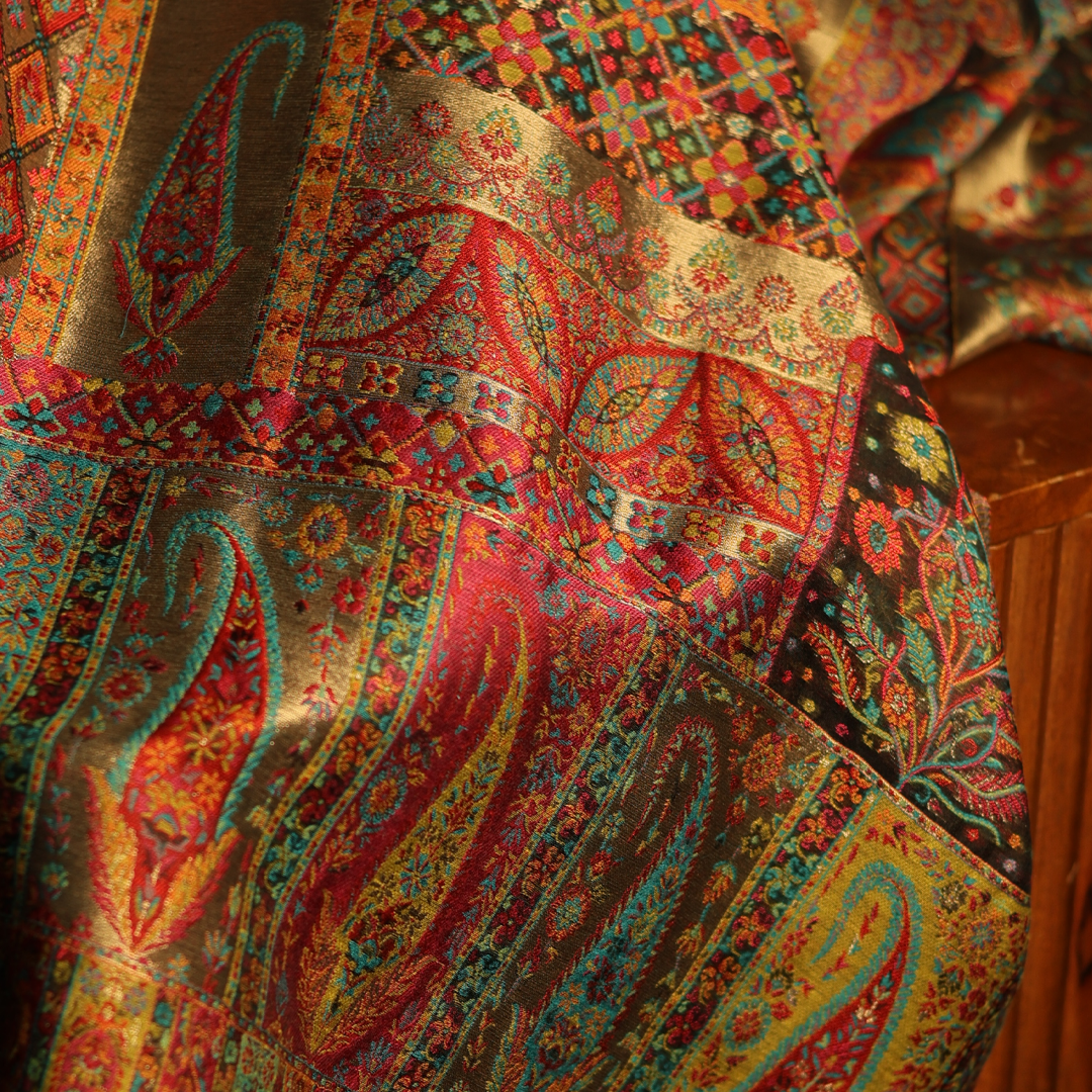 Mulberry Silk Moonlight Stole - Floral Garden