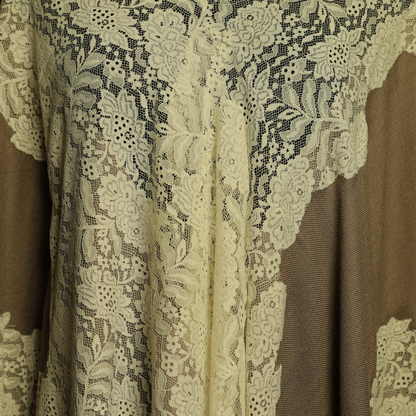 Valentino 4-side lace stole