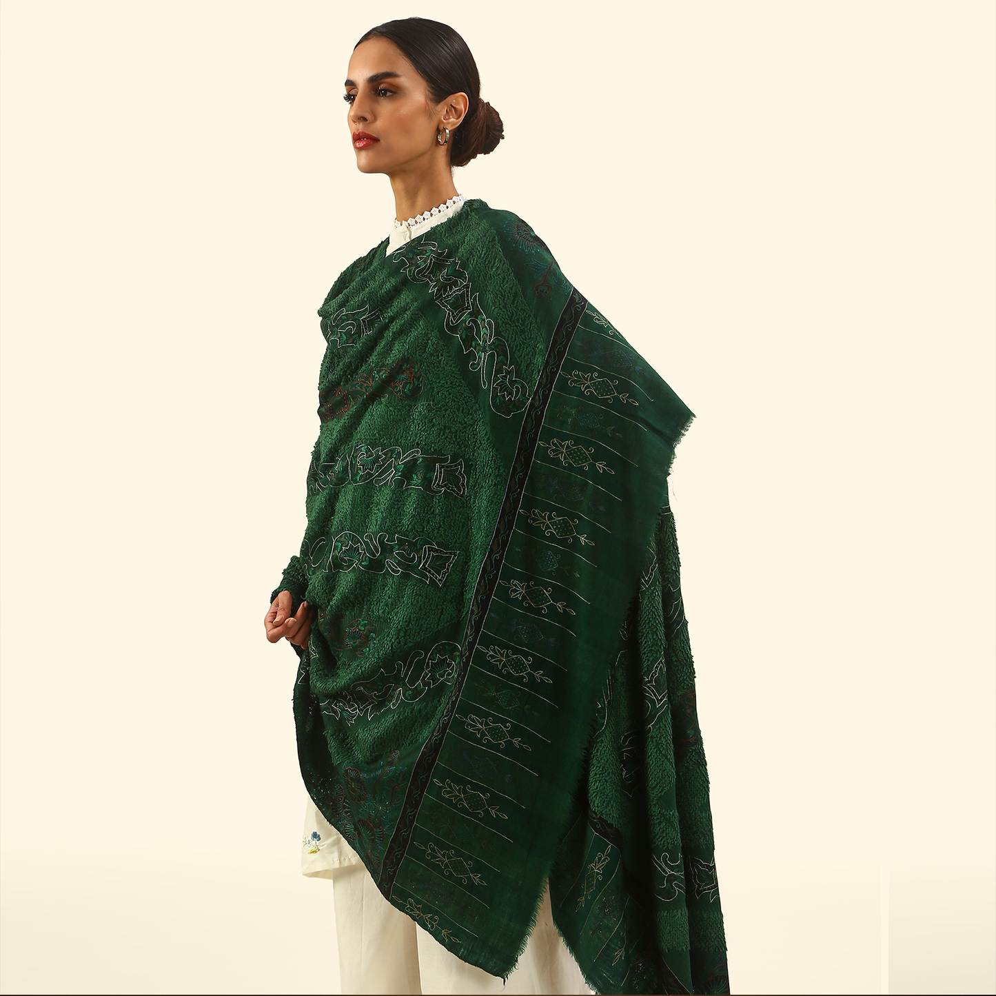 Pashmina Kalamkari Towel Woven Shawl