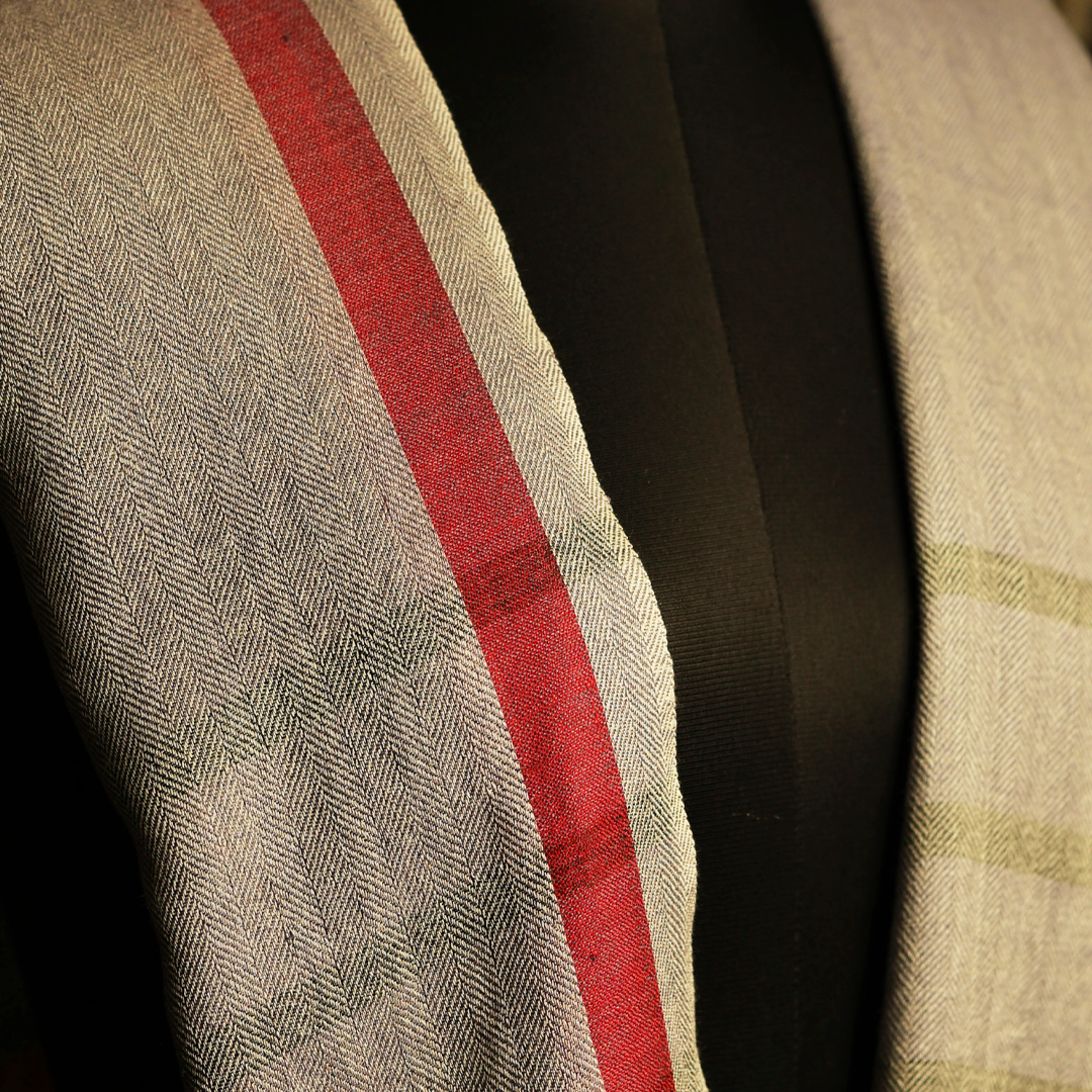 Cashmere Wool Herringbone Muffler