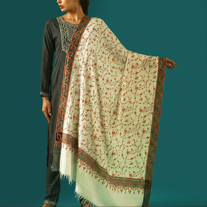 Pashmina Sozni Embroidery Shawl - Ember Vine