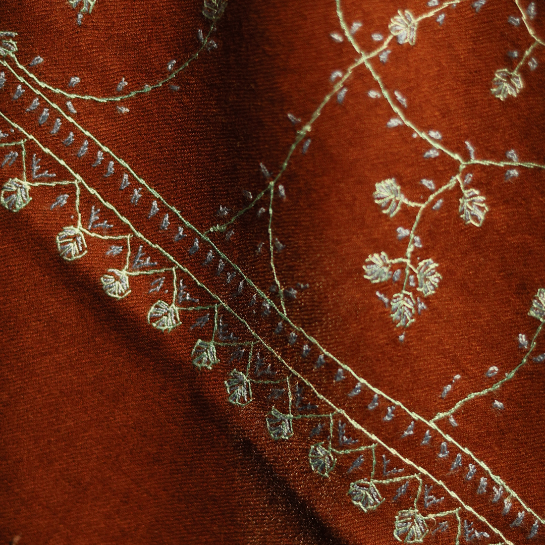 Handmade Sozni Jali Stole