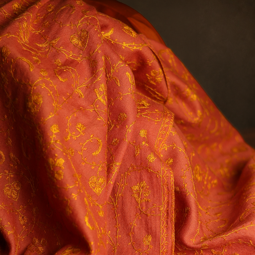 Handmade Sozni Jali Stole