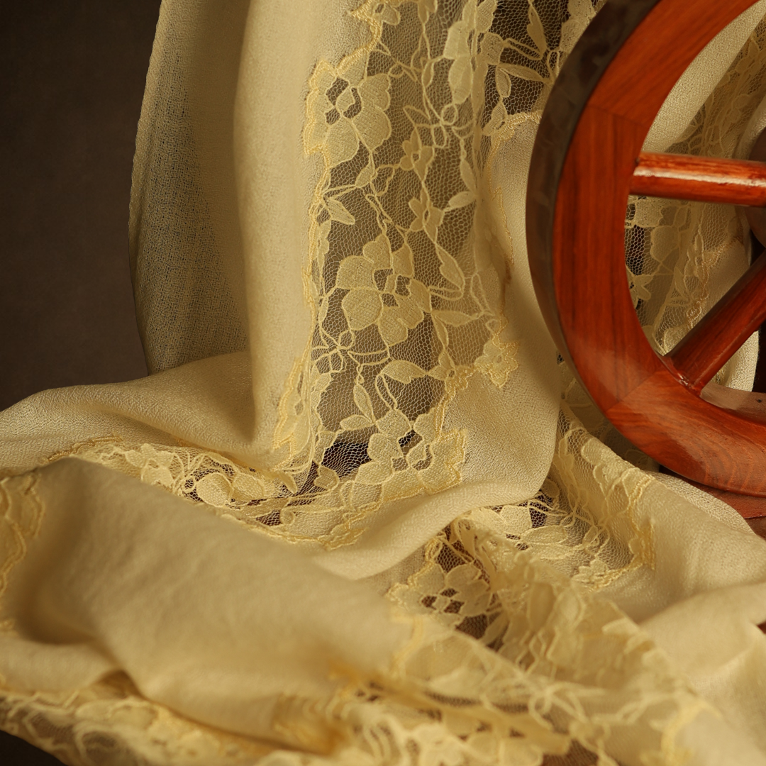 French Lace Cut Work Stole
