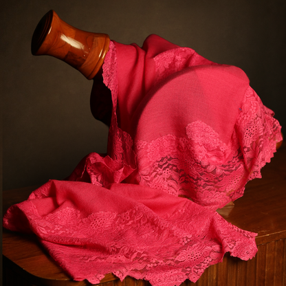 Valentino 4-side lace stole