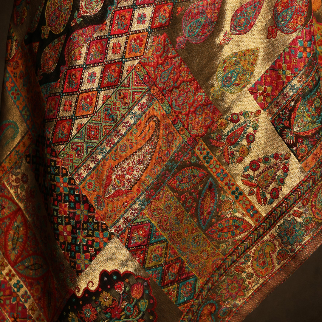 Mulberry Silk Moonlight Stole - Floral Garden