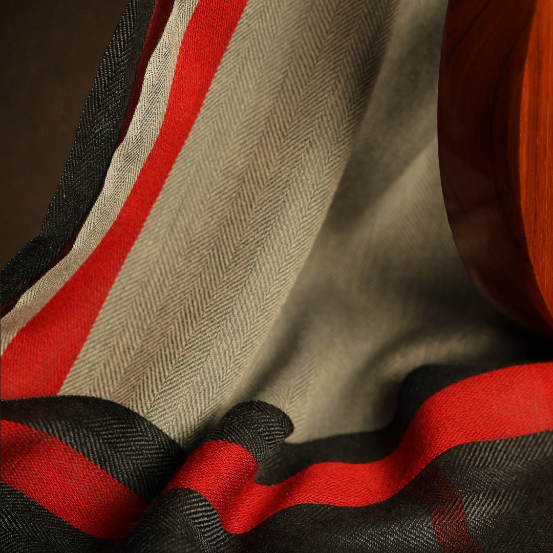 Cashmere Wool Herringbone Muffler