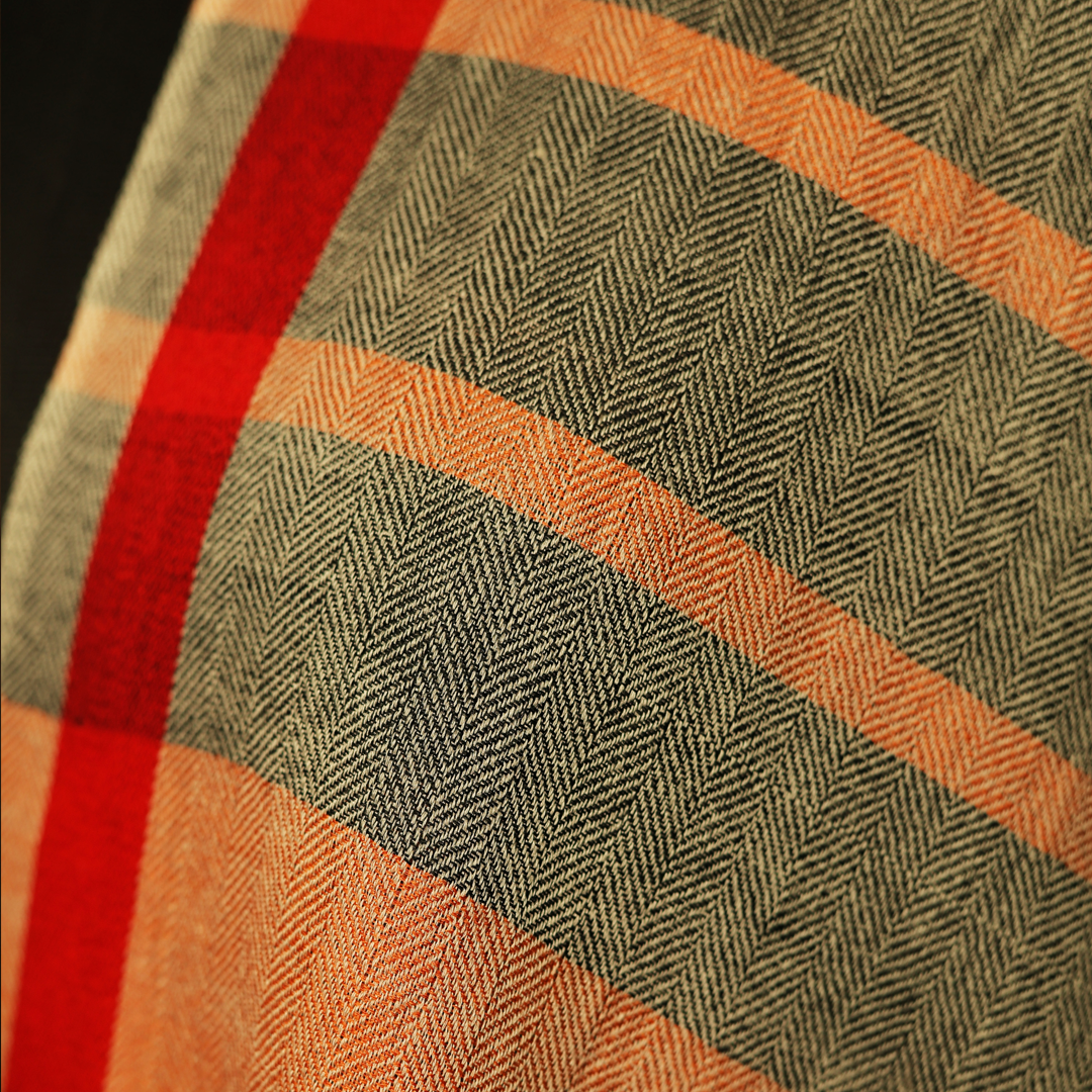 Cashmere Wool Herringbone Muffler