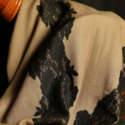Valentino 4-side lace stole