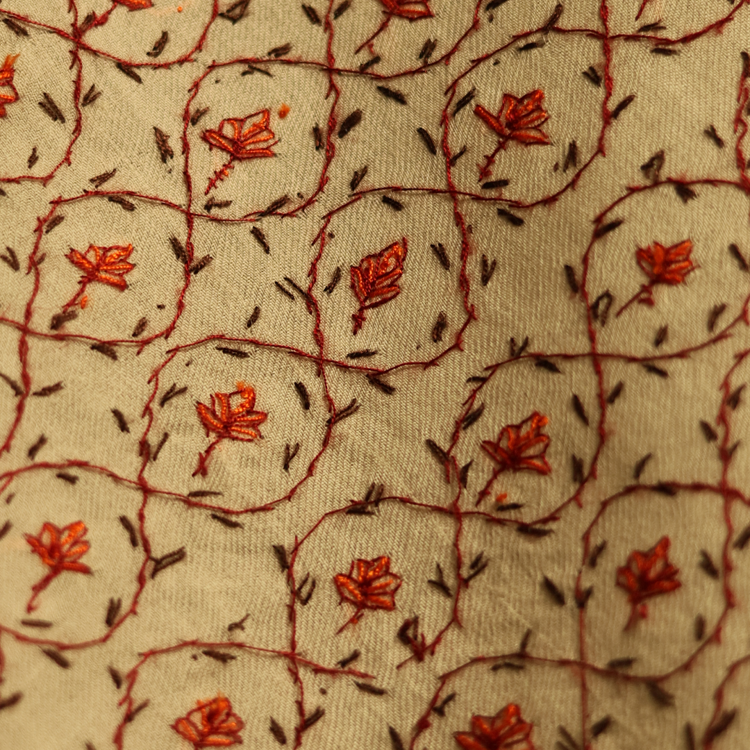 Handmade Sozni Jali Stole