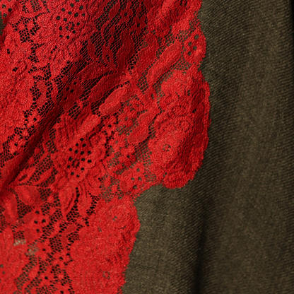 Valentino 4-side lace stole