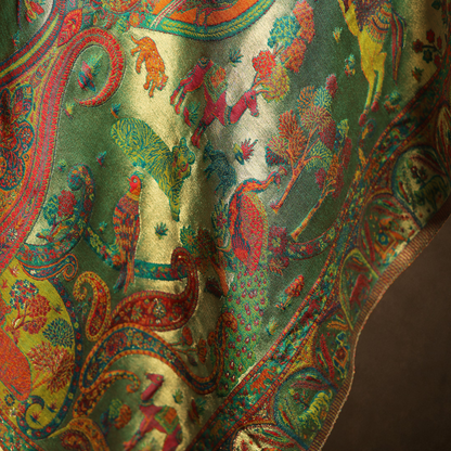 Mulberry Silk Moonlight Stole - Forest