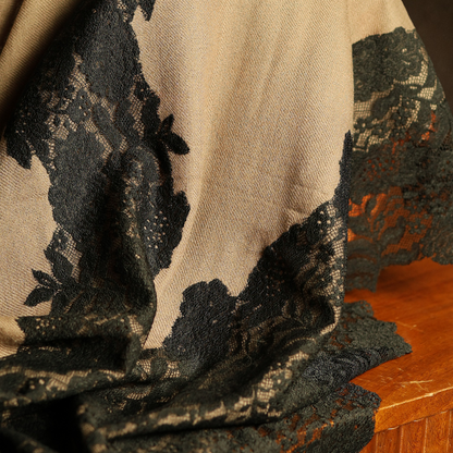 Valentino 4-side lace stole