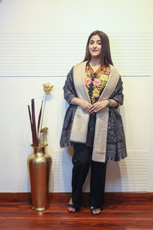 Zari Kani Reversible Stole