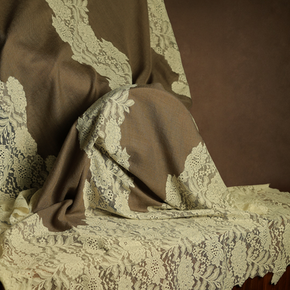 Valentino 4-side lace stole
