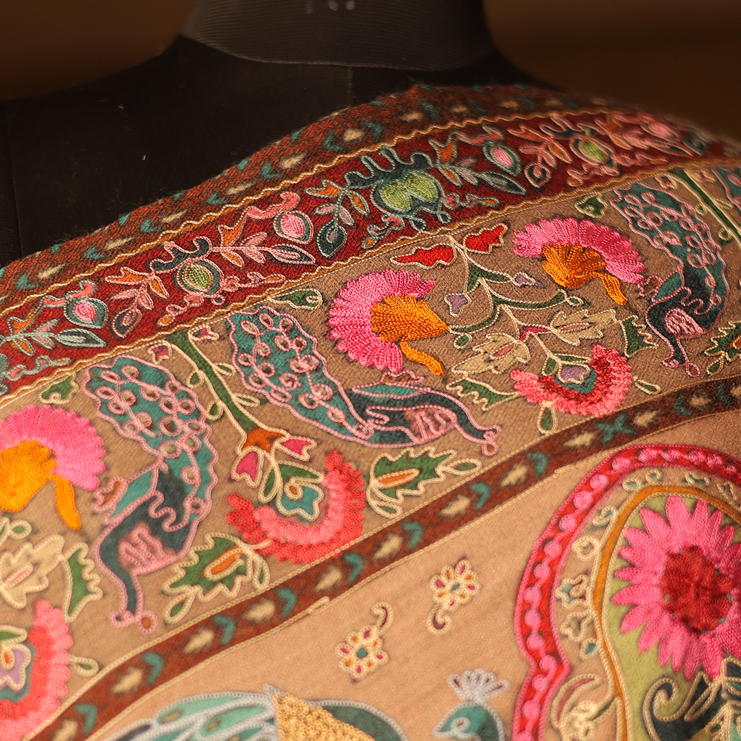 Kalamkari Shawl Cashmere Wool