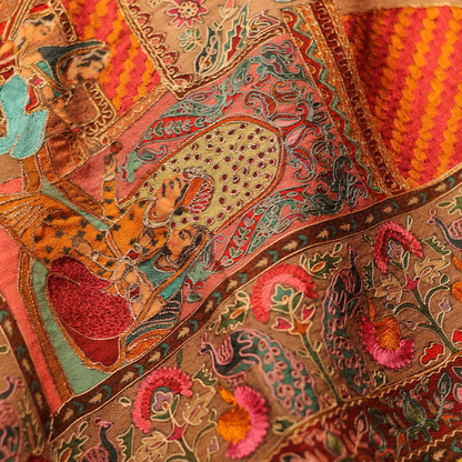 Kalamkari Shawl Cashmere Wool